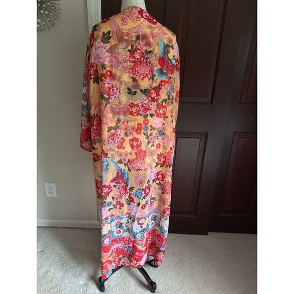 2 awesome funky mix and match pieces Billabong L/S tshirt and colorful kimono ja - Picture 5 of 8